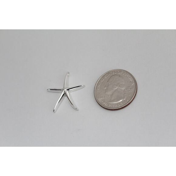 Sterling Silver Starfish Bead Charm, Silver Starfish Bead Charm - Picture 2 of 3
